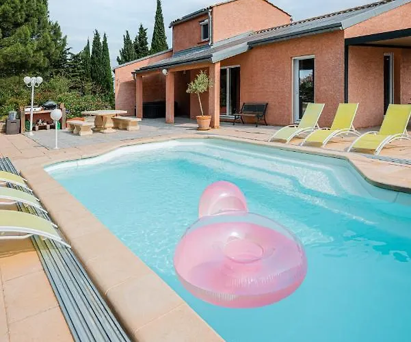 Au Jardin Des Gallinettes Location Piscine Privée Carcassonne *